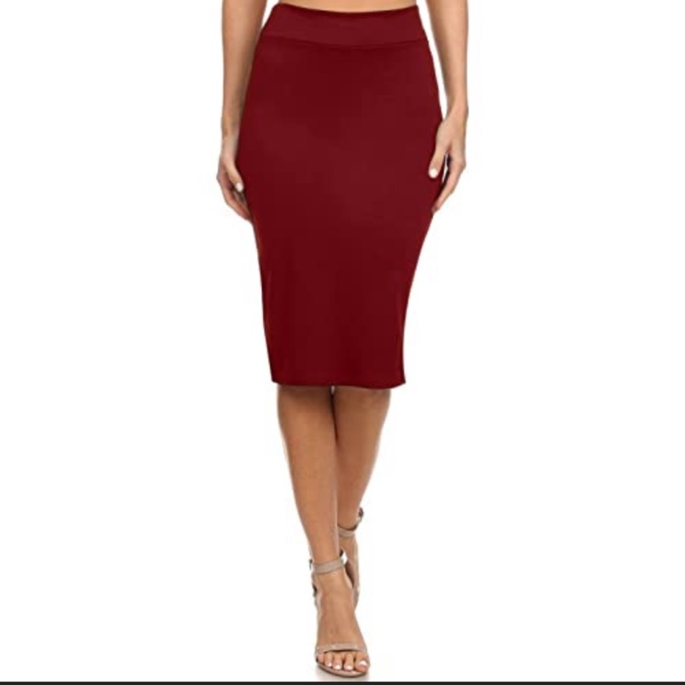 Burgundy Pencil Skirt